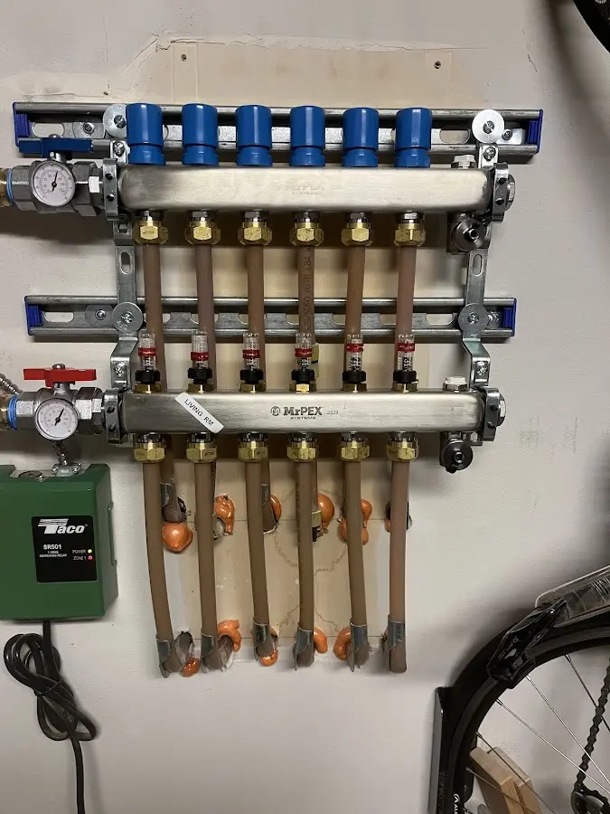 Plumber performing Gas Line Installation at a residential property in Ashburn